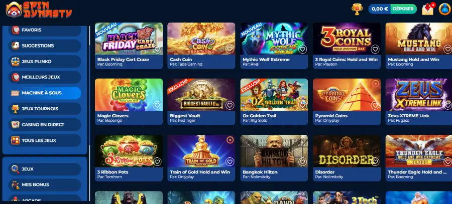 Machines à sous Spin Dynasty